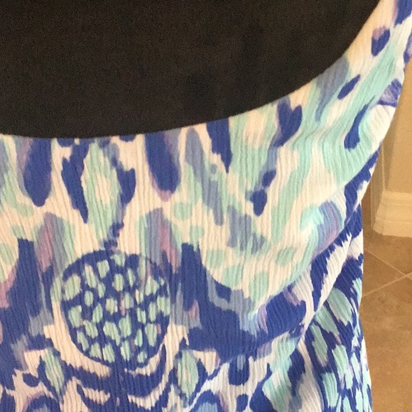 Lilly Pulitzer top, adjustable straps, blue/white/pale purple, lavender, size XS - Picture 6 of 8